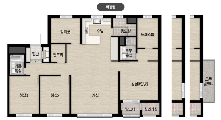 101A 확장형 평면도