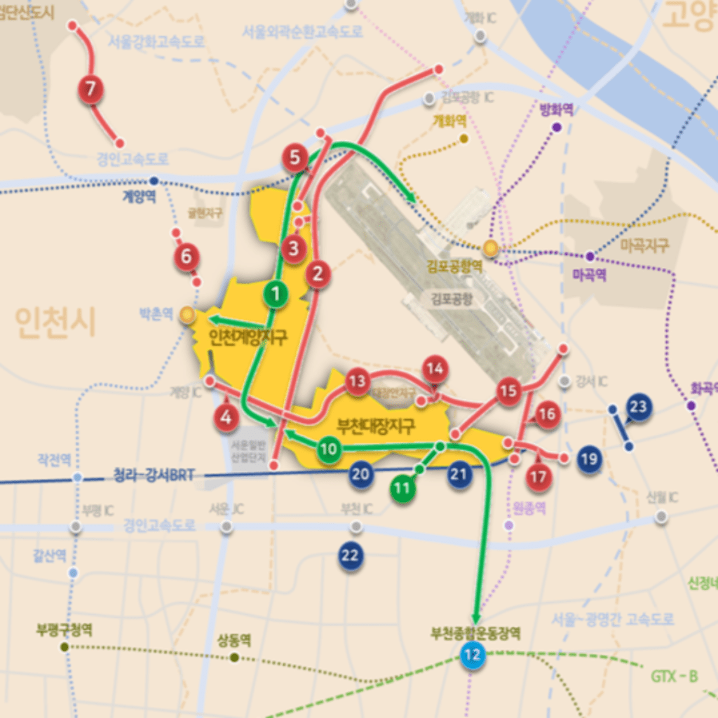 인천계양 3기 신도시 광역교통개선 대책 조감도