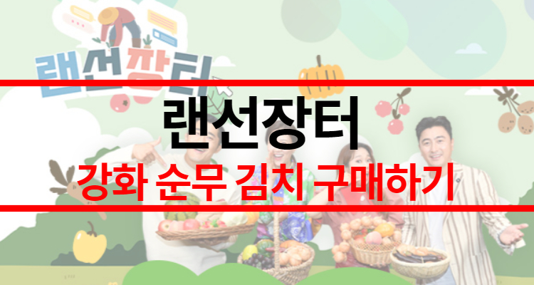 랜선장터 강화 순무 김치