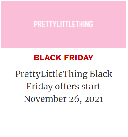  블랙프라이데이 프리티리틀씽 할인코드(PrettyLittleThing) 블랙프라이데이 할인코드