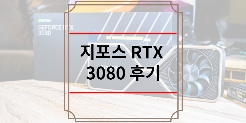 지포스 RTX 3080 후기