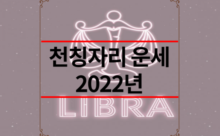 천칭자리 운세 2022년