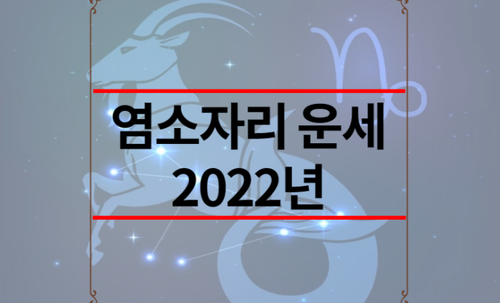 염소자리 운세 2022년