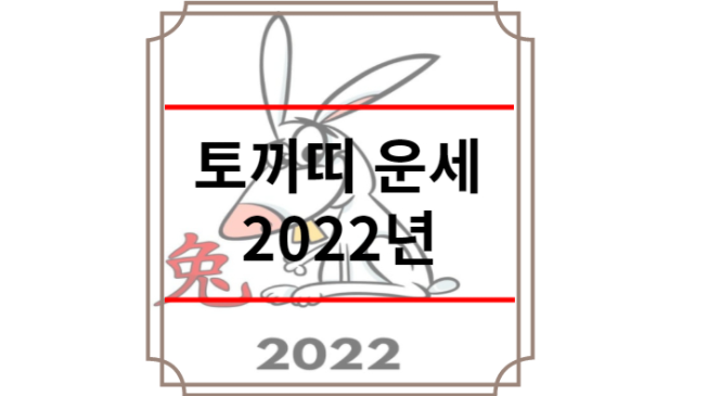 토끼띠 운세 2022년
