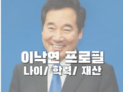 이낙연 프로필