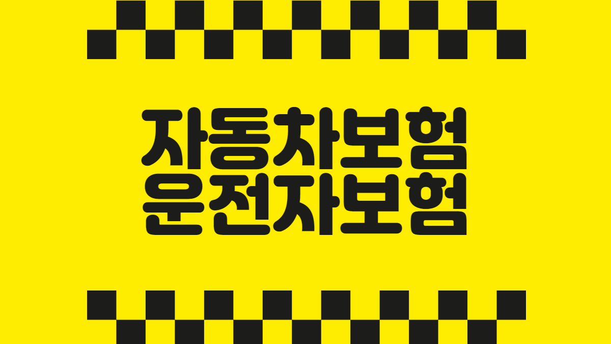 자동차보험 운전자보험