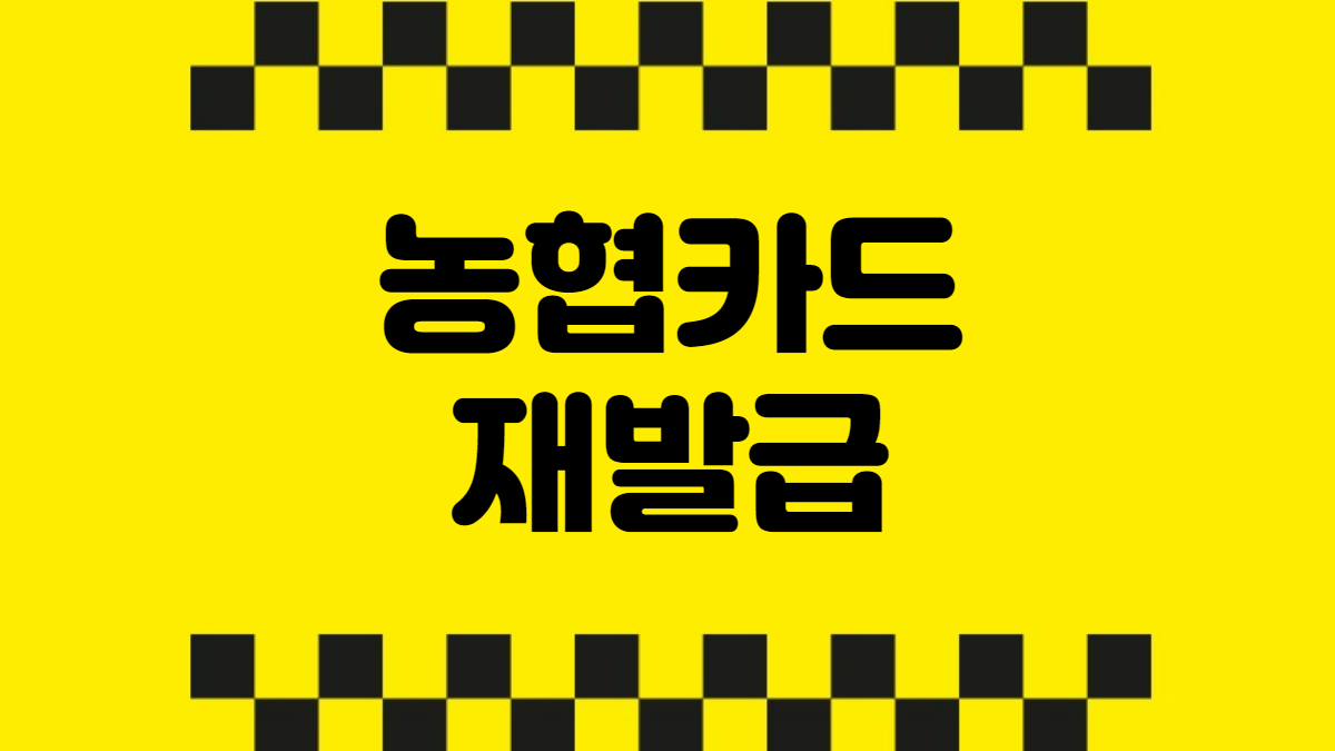 농협카드 재발급