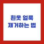 흰옷 얼룩 제거하는 법